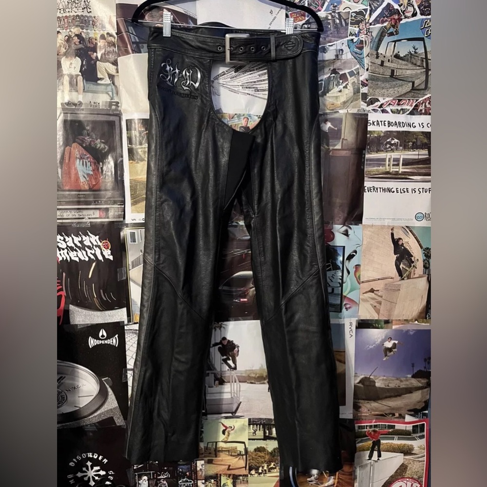 RARE Harley Davidson Leather Chaps - Sz S - 2000s